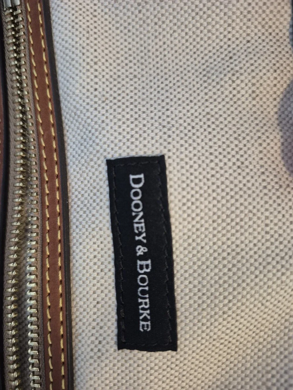 Dooney & Bourke Sky Blue Pebbled Leather Satchel with Brown Trim